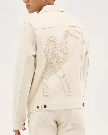 Buy National Finals Rodeo Las Vegas 2025 Cream Denim Jacket For Men and Women Sale