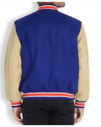 New York Knicks Blue Letterman Jacket Men’s - Image 2