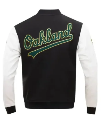 Oakland Athletics Classic Letterman Varsity Jacket - Image 2