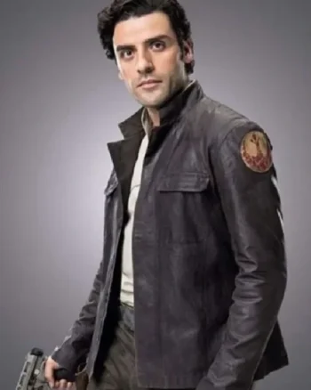 Buy Oscar Isaac Star Wars The Last Jedi Poe Dameron Brown Leather Jacket For Sale