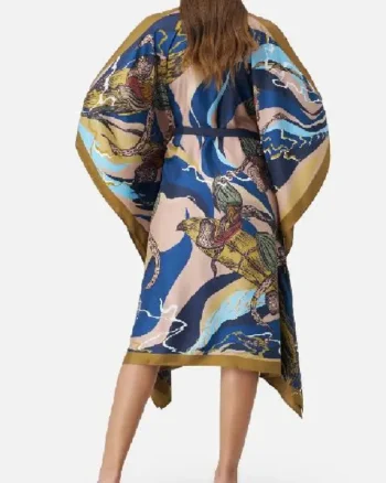 Buy Parker Posey The White Lotus S03 Parker Posey Slipper Orchid Silk Kimono Kaftan Dress Sale back