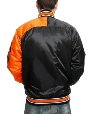 Buy Starter San Francisco Giants Black and Orange Varsity Satin  Jacket Sale