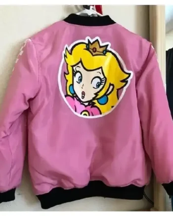 Buy Super Nintendo Pink Princess Team Peach Bomber Jacket Sale