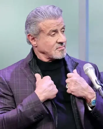 Buy Sylvester Stallone Tv Series The Family Stallone 2023 Purple Blazer For Sale