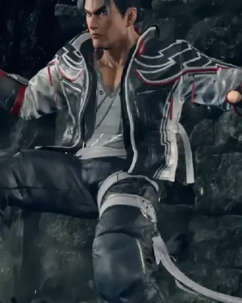 Buy Tekken 8 Jin Kazama Printed Black Leather Jacket Salect