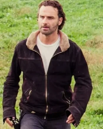 Buy The Walking Dead Rick Grimes Suede Leather Jacket Sale