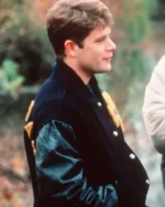 Buy University of Notre Dame Rudy Irish Black Wool Varsity Bomber Jacket With Leather