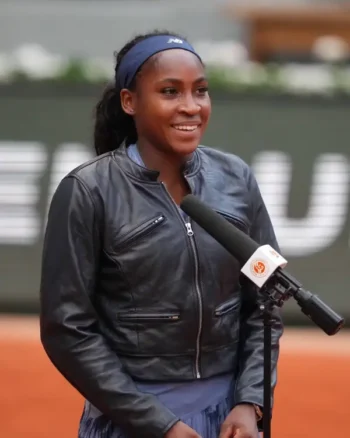 Coco Gauff Leather Jacket