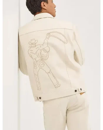 Cowboy 2025 Unisex Cream Denim Jacket