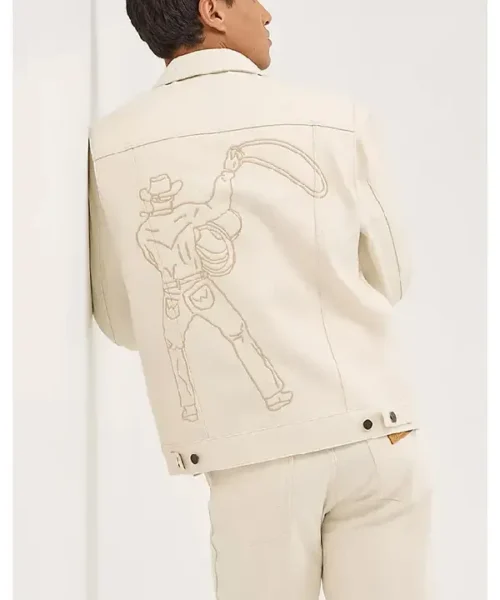 Cowboy 2025 Unisex Cream Denim Jacket