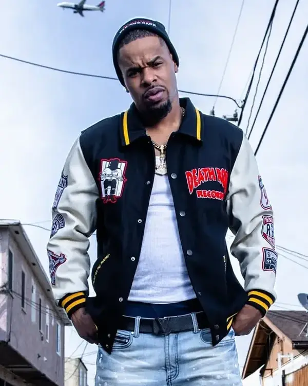 Death Row Records Wool Bomber Jacket