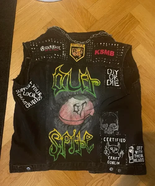 Denim Black Punk Battle Vest