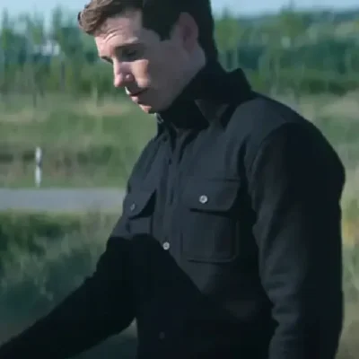 Eddie Redmayne The Day Of The Jackal Black Wool Jacket