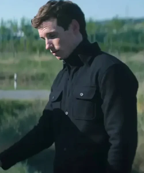 Eddie Redmayne The Day Of The Jackal Black Wool Jacket