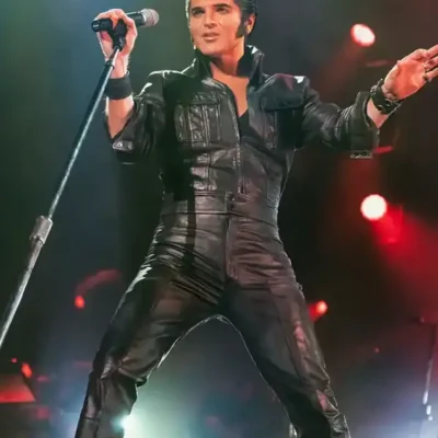 Elvis Presley Come Back 68 Leather Jacket