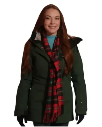 Falling for Christmas Lindsay Lohan Green Coat