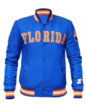 Florida Gators Blue Satin Varsity Jacket