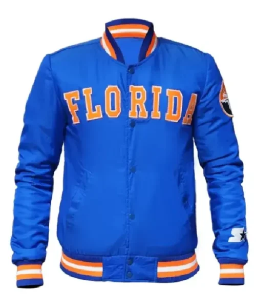 Florida Gators Blue Satin Varsity Jacket
