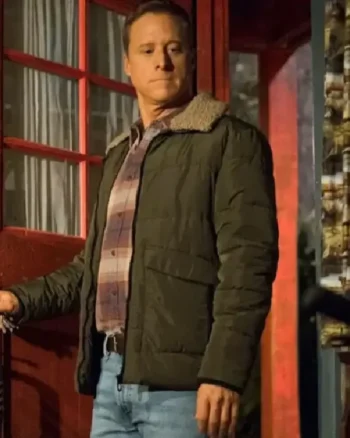 Harry Vanderspeigle Resident Alien Green Sherpa Jacket