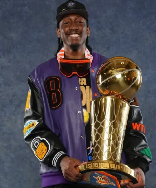 Jalen Williams Oklahoma City Thunder Larry Obrien Championship Trophy Leather Jacket