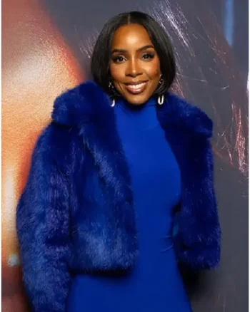Kelly Rowland Mea Culpa Blue Cropped Jacketuncategor