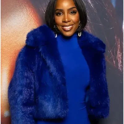 Kelly Rowland Mea Culpa Blue Cropped Jacketuncategor