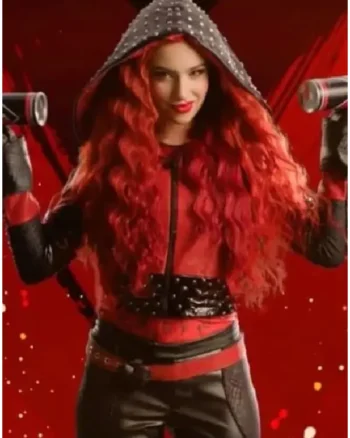 Kylie Cantrall Descendants The Rise of Red 2024 Hooded Leather Jacket