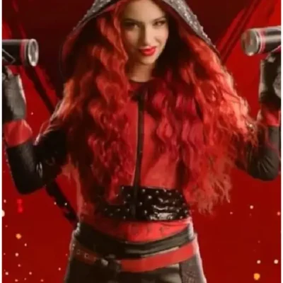 Kylie Cantrall Descendants The Rise of Red 2024 Hooded Leather Jacket