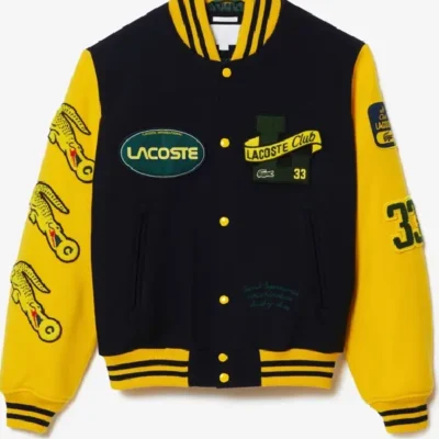Lacoste Two-Tone Wool Bomber Jacket