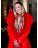 Lainey Wilson Red Faux Fur Coat sale