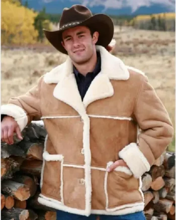 Marlon Man Shearling Sheepskin Brown Jacket