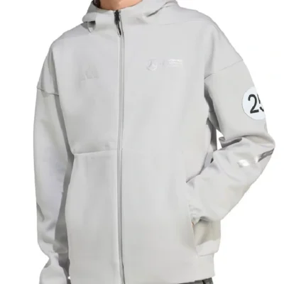 Mercedes AMG Petronas adidas F1 Silver Arrows Zip Through Hoodie