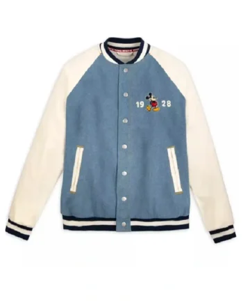 Mickey Mouse Denim Varsity Jacket