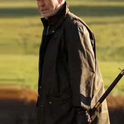 MobLand S01 Pierce Brosnan Brown Cotton Jacket