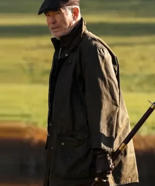 MobLand S01 Pierce Brosnan Brown Cotton Jacket