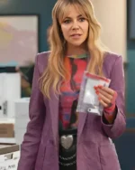 Morgan Gillory High Potential S01 Purple Leather Jacket