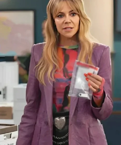 Morgan Gillory High Potential S01 Purple Leather Jacket