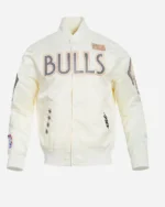 NBA Chicago Bulls 2025 Cream Bomber Jacket