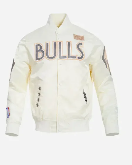 NBA Chicago Bulls 2025 Cream Bomber Jacket