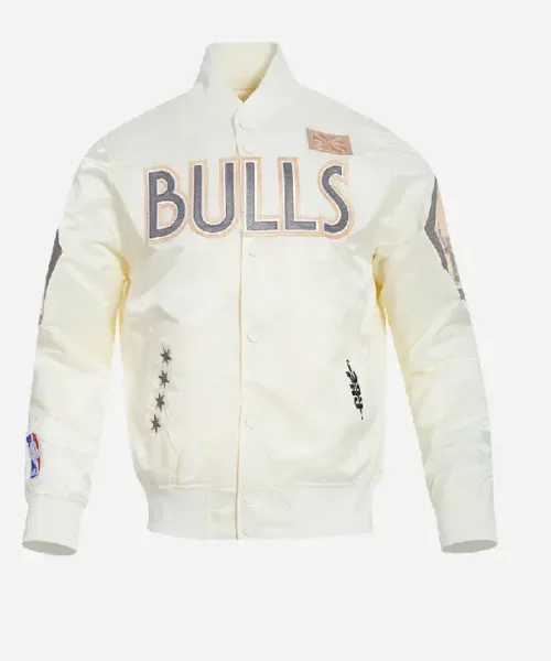 NBA Chicago Bulls 2025 Cream Bomber Jacket