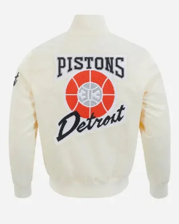 NBA Detroit Pistons 2025 City Edition Cream Jacket