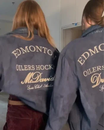 NHL Team Oilers Playoffs 2025 WAGs Suede Jacket