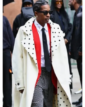 NYC 2025 A$AP Rocky White Trench Coat