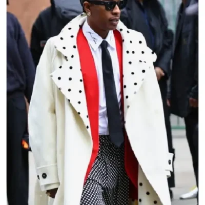 NYC 2025 A$AP Rocky White Trench Coat