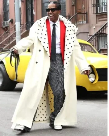 NYC 2025 A$AP Rocky White Trench Coat sale