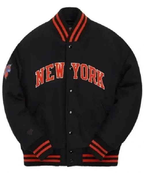 New York Knicks 10 Varsity Wool Black Jacket
