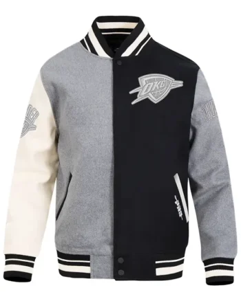Okc Thunder Pro Standard Colorblock Varsity Jacket