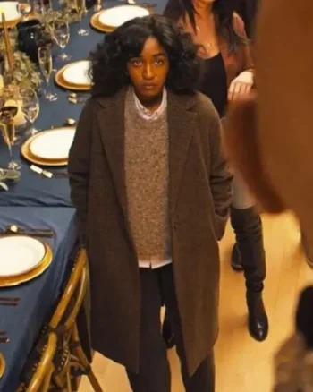 Opus 2025 Ayo Edebiri Brown Coat