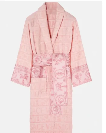 Pearl Toy Pink Versace Plain Bathrobe