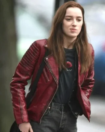 Phoebe Dynevor Bank Of Dave Red Jacket